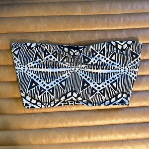 Charlotte Russe Black and White Patterned Top